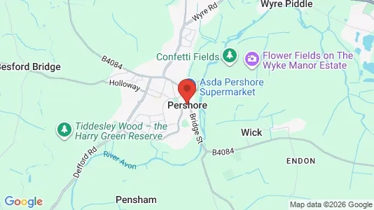 Houses for rent i Pershore - Worcestershire - kort over placeringen