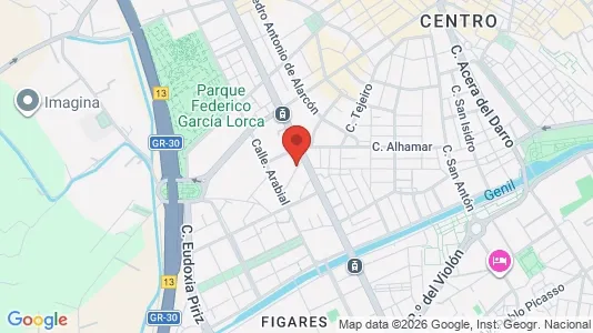 Apartments for rent i Granada - kort over placeringen