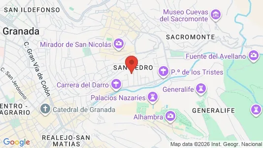 Apartments for rent i Granada - kort over placeringen