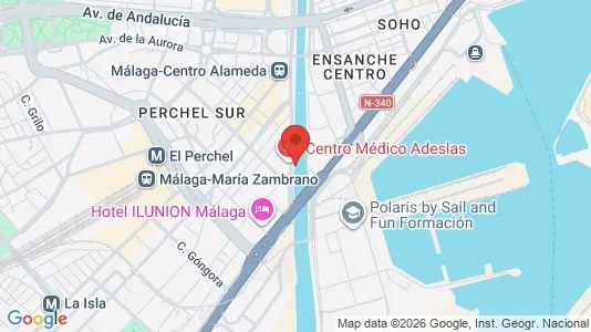 Apartments for rent i Málaga - kort over placeringen
