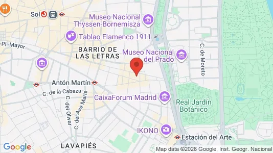 Apartments for rent i Madrid Retiro - kort over placeringen