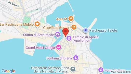 Apartments for rent i Siracusa - kort over placeringen