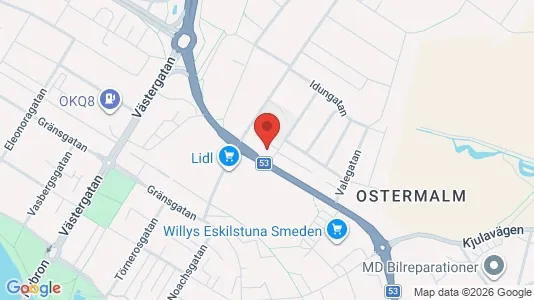 Apartments for rent i Eskilstuna - kort over placeringen