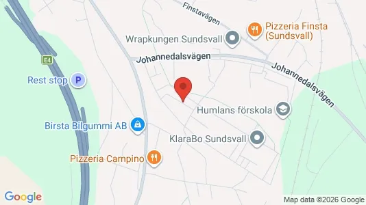 Apartments for rent i Sundsvall - kort over placeringen
