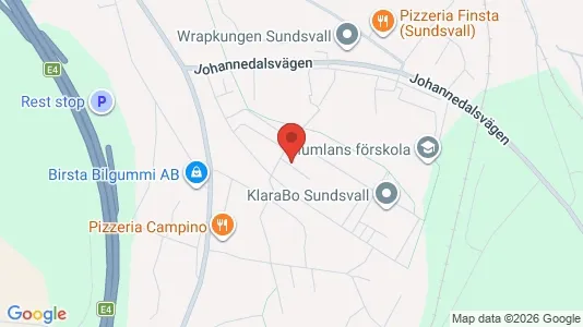 Apartments for rent i Sundsvall - kort over placeringen