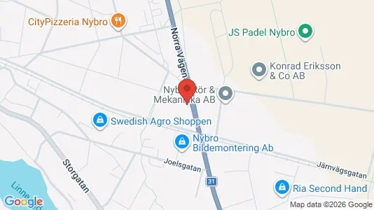 Apartments for rent i Nybro - kort over placeringen