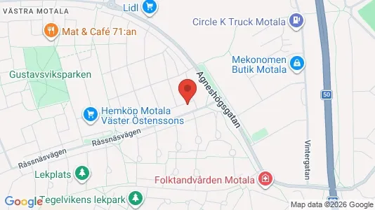 Apartments for rent i Motala - kort over placeringen