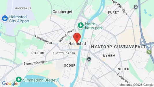 Apartments for rent i Halmstad - kort over placeringen