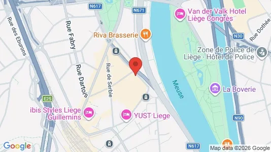Apartments for rent i Luik - kort over placeringen