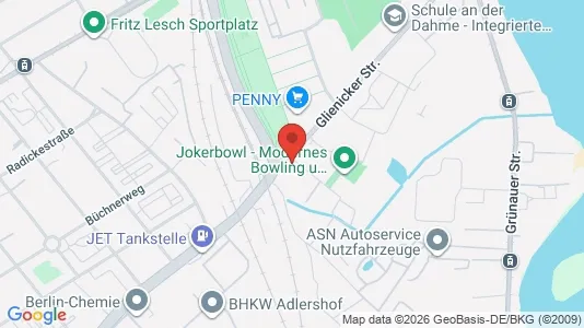 Apartments for rent i Berlin Treptow-Köpenick - kort over placeringen