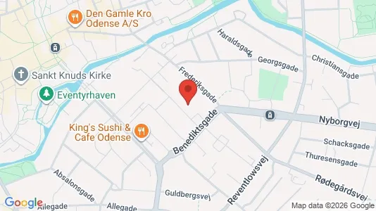 Apartments for rent i Odense C - kort over placeringen
