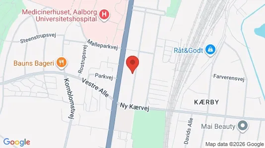 Apartments for rent i Aalborg Center - kort over placeringen