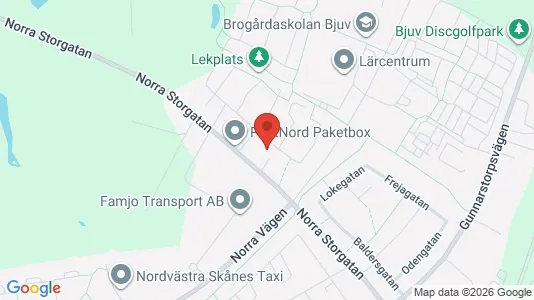 Apartments for rent i Bjuv - kort over placeringen