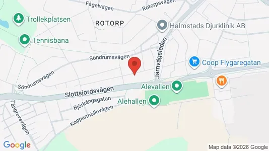 Apartments for rent i Halmstad - kort over placeringen