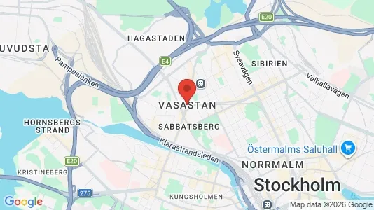 Rooms for rent i Vasastan - kort over placeringen