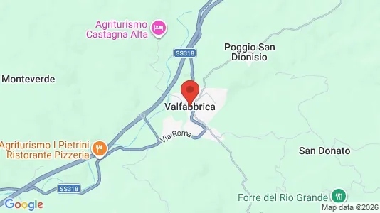 Apartments for rent i Valfabbrica - kort over placeringen