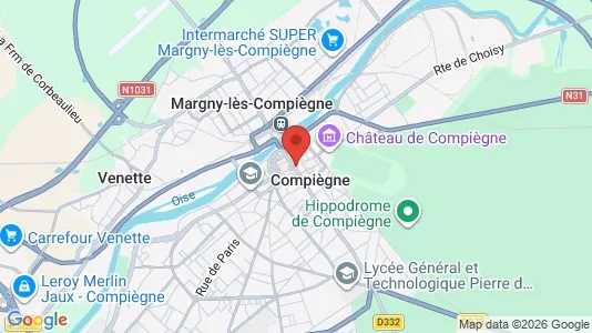 Apartments for rent i Compiègne - kort over placeringen
