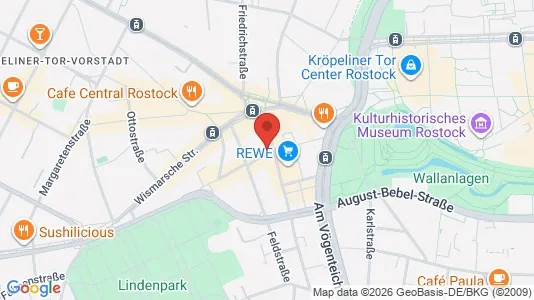 Apartments for rent i Rostock - kort over placeringen