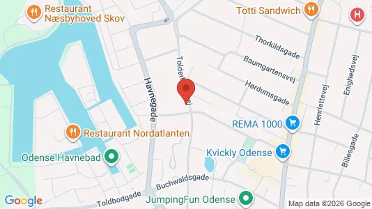 Apartments for rent i Odense C - kort over placeringen