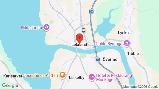 Apartments for rent i Leksand - kort over placeringen