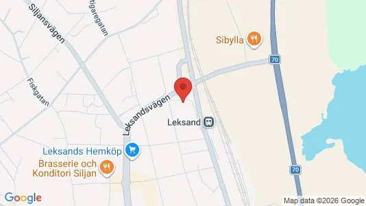 Apartments for rent i Leksand - kort over placeringen