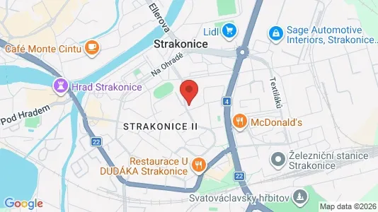 Apartments for rent i Strakonice - kort over placeringen