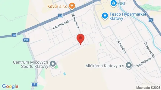 Apartments for rent i Klatovy - kort over placeringen