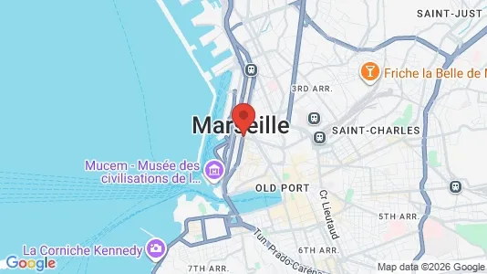 Apartments for rent i Marseille 2ème arrondissement - kort over placeringen