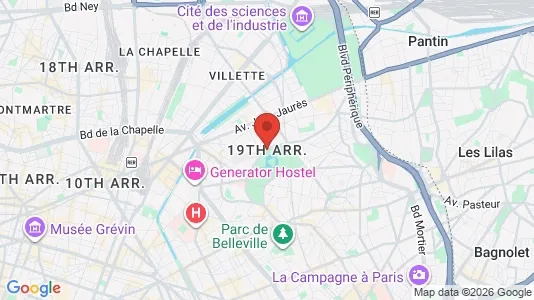 Apartments for rent i Paris 19ème arrondissement - kort over placeringen