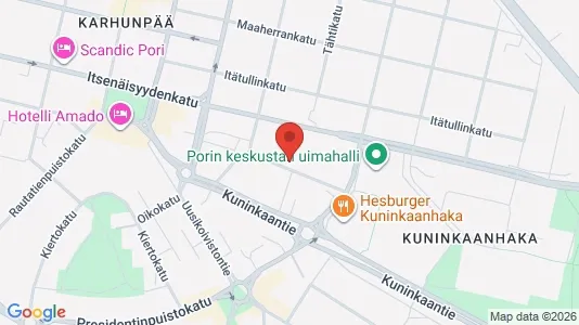 Apartments for rent i Pori - kort over placeringen