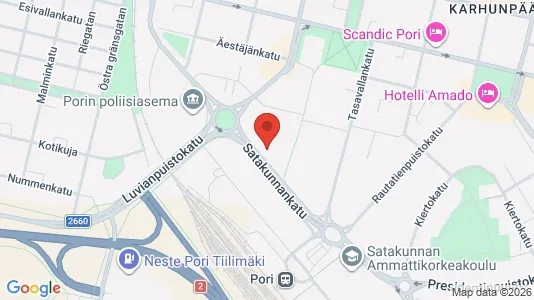 Apartments for rent i Pori - kort over placeringen