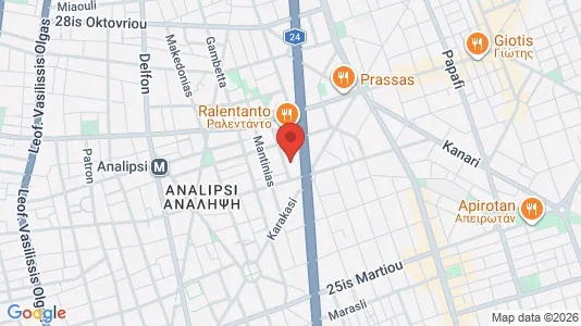 Apartments for rent i Thessaloniki - kort over placeringen