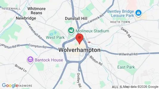 Houses for rent i Wolverhampton - West Midlands - kort over placeringen