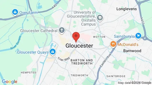 Houses for rent i Gloucester - Gloucestershire - kort over placeringen
