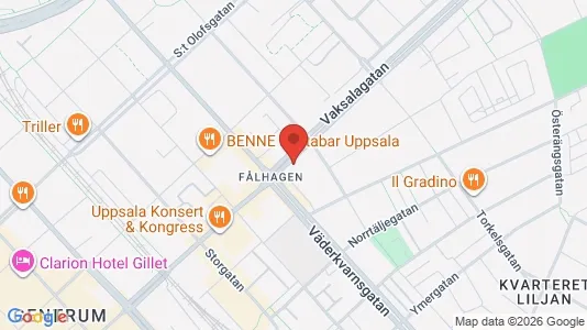Rooms for rent i Uppsala - kort over placeringen