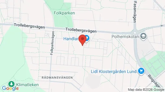 Apartments for rent i Lund - kort over placeringen