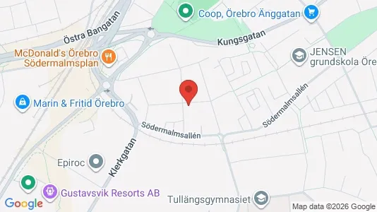 Apartments for rent i Örebro - kort over placeringen