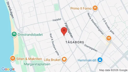 Apartments for rent i Helsingborg - kort over placeringen