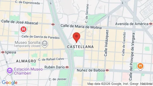 Apartments for rent i Madrid Salamanca - kort over placeringen