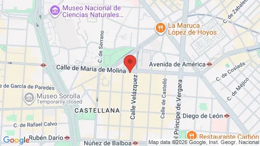 Apartments for rent i Madrid Salamanca - kort over placeringen