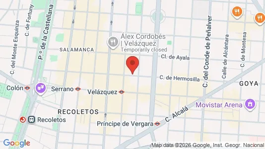 Apartments for rent i Madrid Salamanca - kort over placeringen