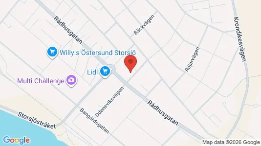Apartments for rent i Östersund - kort over placeringen