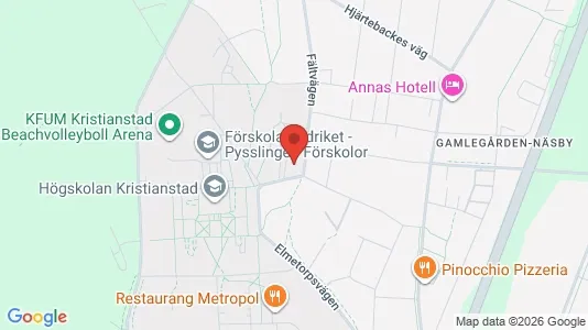 Rooms for rent i Kristianstad - kort over placeringen