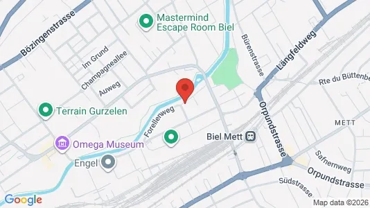 Apartments for rent i Biel - kort over placeringen