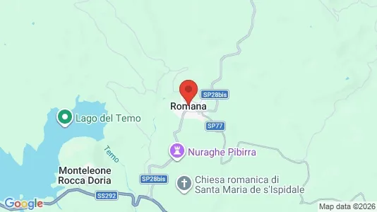 Apartments for rent i Romana - kort over placeringen