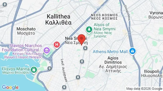 Apartments for rent i Nea Smyrni - kort over placeringen