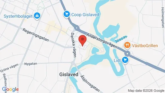 Apartments for rent i Gislaved - kort over placeringen