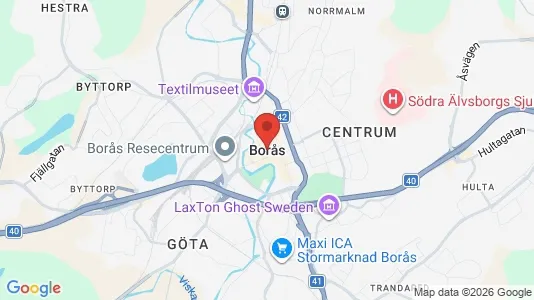 Apartments for rent i Borås - kort over placeringen