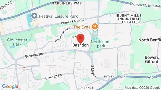 Apartments for rent i Basildon - Essex - kort over placeringen