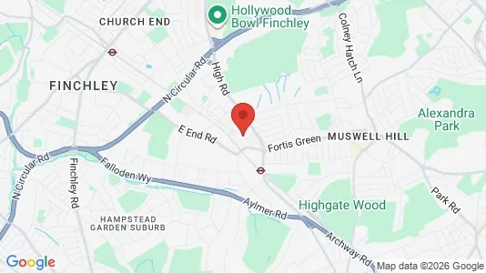 Apartments for rent i London N2 - kort over placeringen